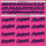 Custom Pink Purple-Black Bomber Full-Snap Varsity Letterman Hoodie Jacket