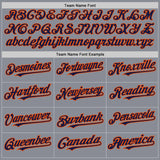 Custom Gray Navy-Orange Bomber Full-Snap Varsity Letterman Hoodie Jacket
