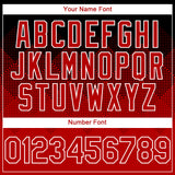 Custom Black Red-White Gradient Square Shape 3D Pattern Design Bomber Full-Snap Varsity Letterman Hoodie Jacket