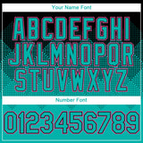 Custom Black Aqua-Pink Gradient Square Shape 3D Pattern Design Bomber Full-Snap Varsity Letterman Hoodie Jacket