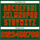 Custom Green Red-Gold Christmas 3D Bomber Full-Snap Varsity Letterman Jacket