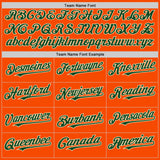 Custom Orange Green-Cream Bomber Full-Snap Varsity Letterman Hoodie Jacket