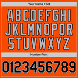 Custom Orange Black-Gray Bomber Full-Snap Varsity Letterman Hoodie Jacket