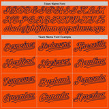 Custom Orange Navy Bomber Full-Snap Varsity Letterman Hoodie Jacket