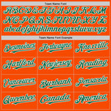 Custom Orange Kelly Green-White Bomber Full-Snap Varsity Letterman Hoodie Jacket