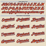 Custom Cream Orange Royal-White Bomber Full-Snap Varsity Letterman Two Tone Hoodie Jacket