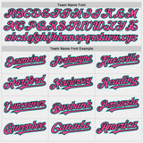 Custom White Aqua Black-Pink Bomber Full-Snap Varsity Letterman Two Tone Hoodie Jacket