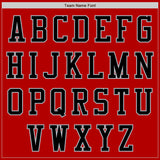 Custom Red Black-Gray Bomber Varsity Letterman Zipper Jacket
