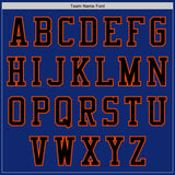 Custom Royal Black-Orange Bomber Varsity Letterman Two Tone Zipper Jacket