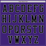 Custom Purple Black-Gray Bomber Varsity Letterman Zipper Jacket