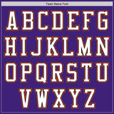 Custom Purple Black-Orange Bomber Varsity Letterman Zipper Jacket