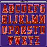 Custom Purple Red-Gold Bomber Varsity Letterman Zipper Jacket