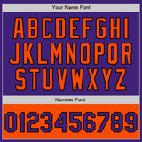 Custom Purple Orange-Black Bomber Varsity Letterman Two Tone Zipper Jacket