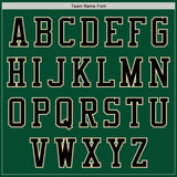 Custom Kelly Green Black-Cream Bomber Varsity Letterman Zipper Jacket
