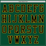 Custom Kelly Green Black-Gold Bomber Varsity Letterman Zipper Jacket