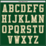 Custom Green Cream Bomber Varsity Letterman Zipper Jacket