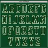 Custom Green Cream Bomber Varsity Letterman Two Tone Zipper Jacket