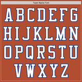 Custom Texas Orange White-Royal Bomber Varsity Letterman Zipper Jacket