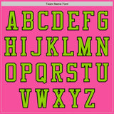 Custom Pink Neon Green-Black Bomber Varsity Letterman Two Tone Zipper Jacket
