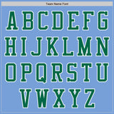 Custom Light Blue White-Kelly Green Bomber Varsity Letterman Two Tone Zipper Jacket