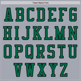 Custom Gray Kelly Green Cream-Black Bomber Varsity Letterman Two Tone Zipper Jacket