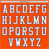 Custom Orange White-Royal Bomber Varsity Letterman Zipper Jacket