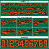 Custom Kelly Green Orange-Black Authentic Throwback Basketball Shorts