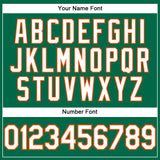 Custom Kelly Green White-Orange Performance T-Shirt
