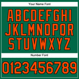 Custom Kelly Green Orange-Black Performance T-Shirt