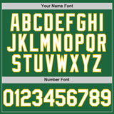 Custom Kelly Green White-Yellow Mesh Authentic Throwback Baseball Jersey