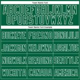 Custom Kelly Green White Mesh Authentic Throwback Baseball Jersey