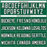 Custom Kelly Green White-Black Mesh Authentic Throwback Baseball Jersey