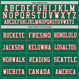 Custom Kelly Green White-Red Mesh Authentic Throwback Football Jersey