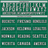 Custom Kelly Green White-Black Mesh Authentic Throwback Football Jersey