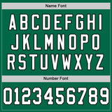 Custom Kelly Green White-Black Mesh Authentic Throwback Football Jersey