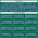 Custom Kelly Green Royal-White Authentic Football Jersey