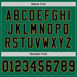 Custom Kelly Green Black-Old Gold Mesh Authentic Throwback Football Jersey