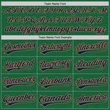 Custom Kelly Green Navy-Old Gold Authentic Throwback Baseball Jersey