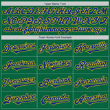 Custom Kelly Green Royal-Yellow Authentic Baseball Jersey