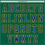 Custom Kelly Green Royal-Yellow Authentic Baseball Jersey