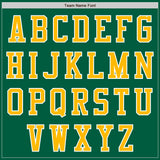 Custom Kelly Green Gold-White Authentic Baseball Jersey