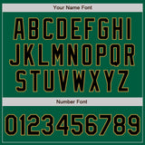 Custom Kelly Green Black-Old Gold Authentic Baseball Jersey