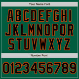 Custom Kelly Green Black-Orange Authentic Baseball Jersey