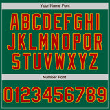 Custom Kelly Green Red-Gold Authentic Baseball Jersey
