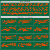 Custom Kelly Green Orange Authentic Baseball Jersey