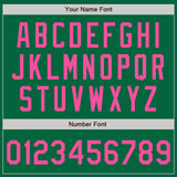 Custom Kelly Green Pink Authentic Baseball Jersey