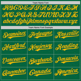 Custom Kelly Green Gold Authentic Baseball Jersey