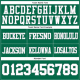 Custom Kelly Green White-Gray Mesh Authentic Football Jersey