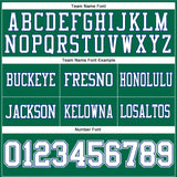 Custom Kelly Green White-Royal Mesh Authentic Football Jersey