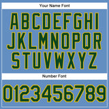 Custom Light Blue Green-Yellow Performance T-Shirt